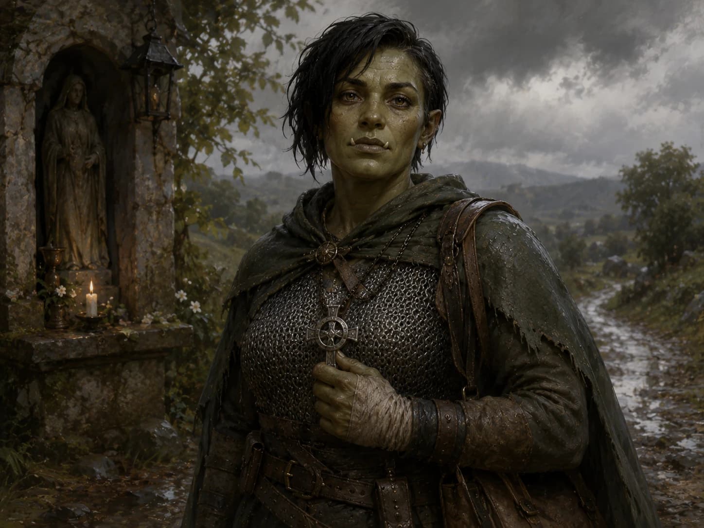 Realistic Painting fantasy character portrait style