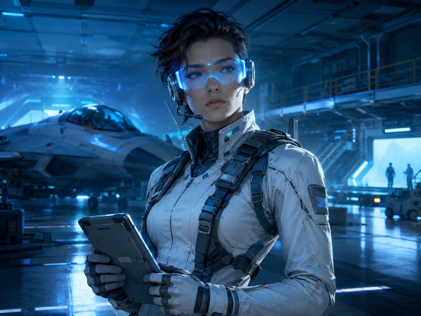 Sci-Fi Pilot AI character example