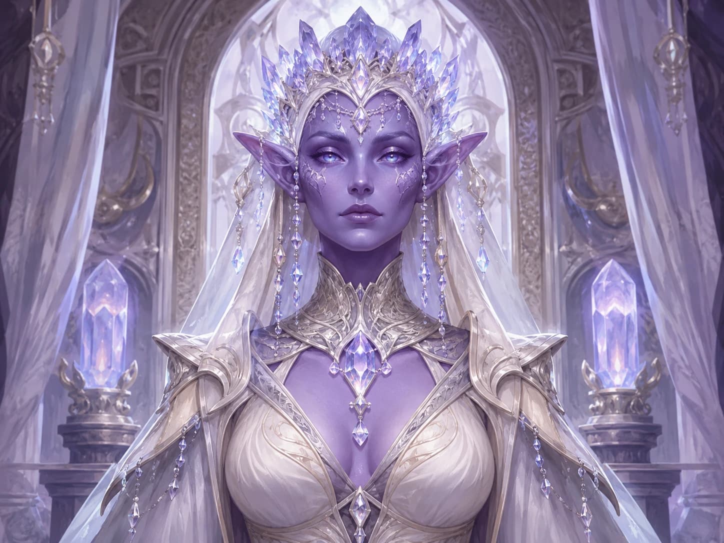 Polished Portrait Composition in an AI character art example