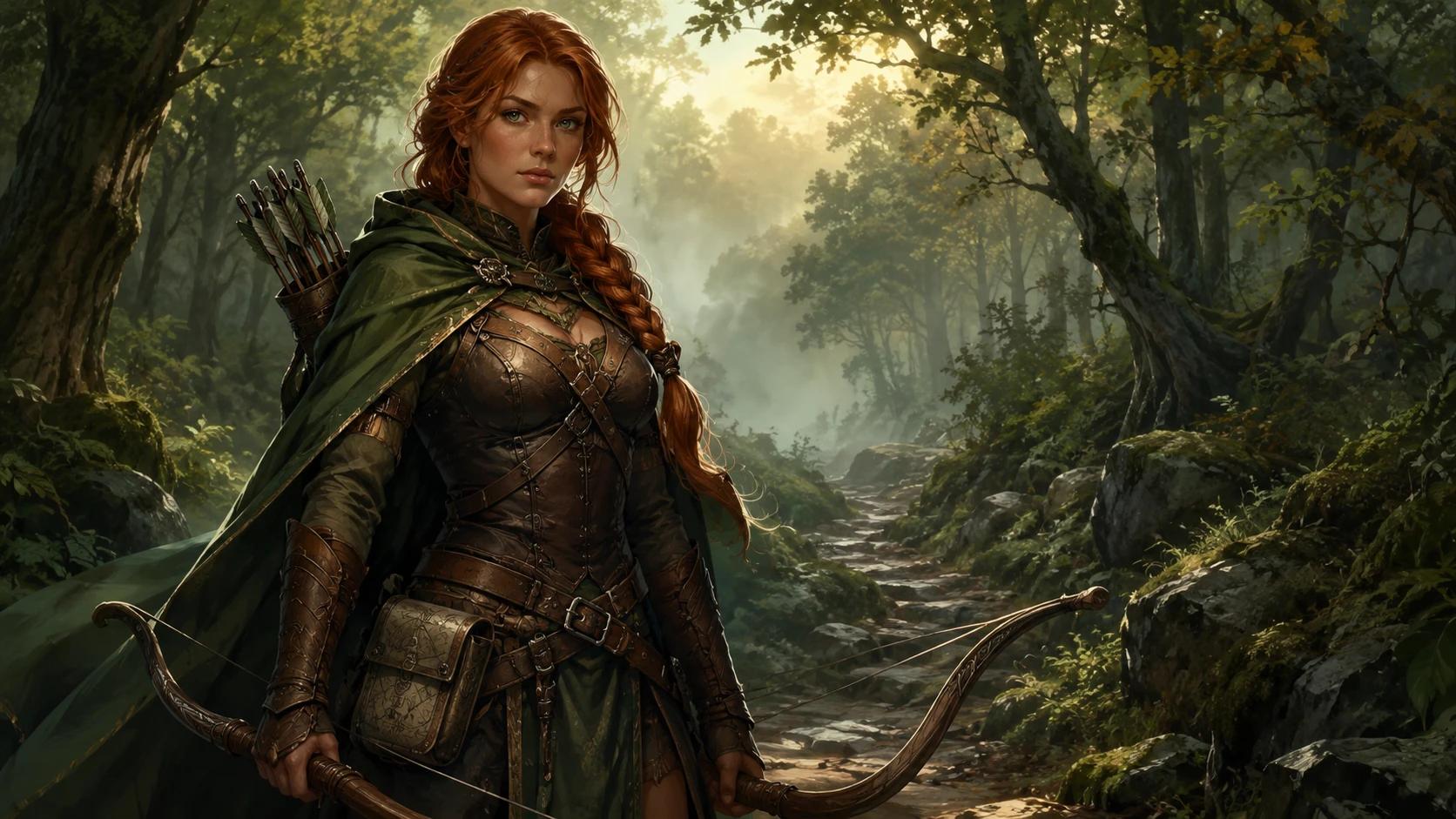Story and Game Character generated fantasy portrait example