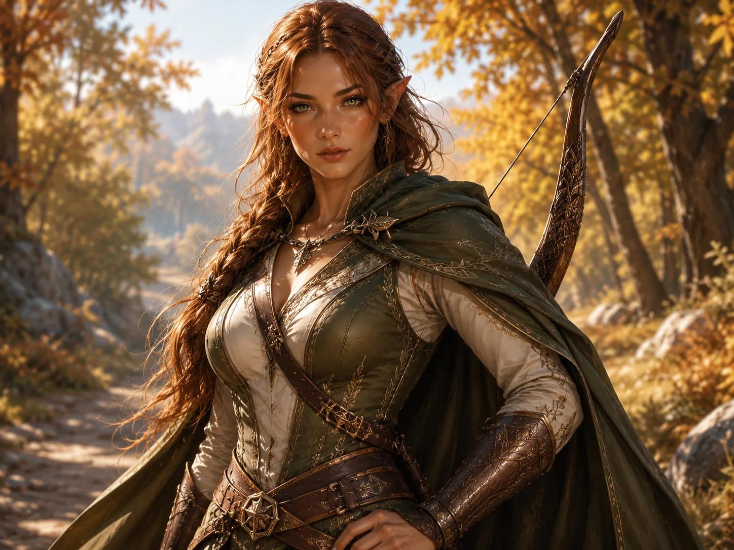Elven Ranger fantasy RPG portrait example