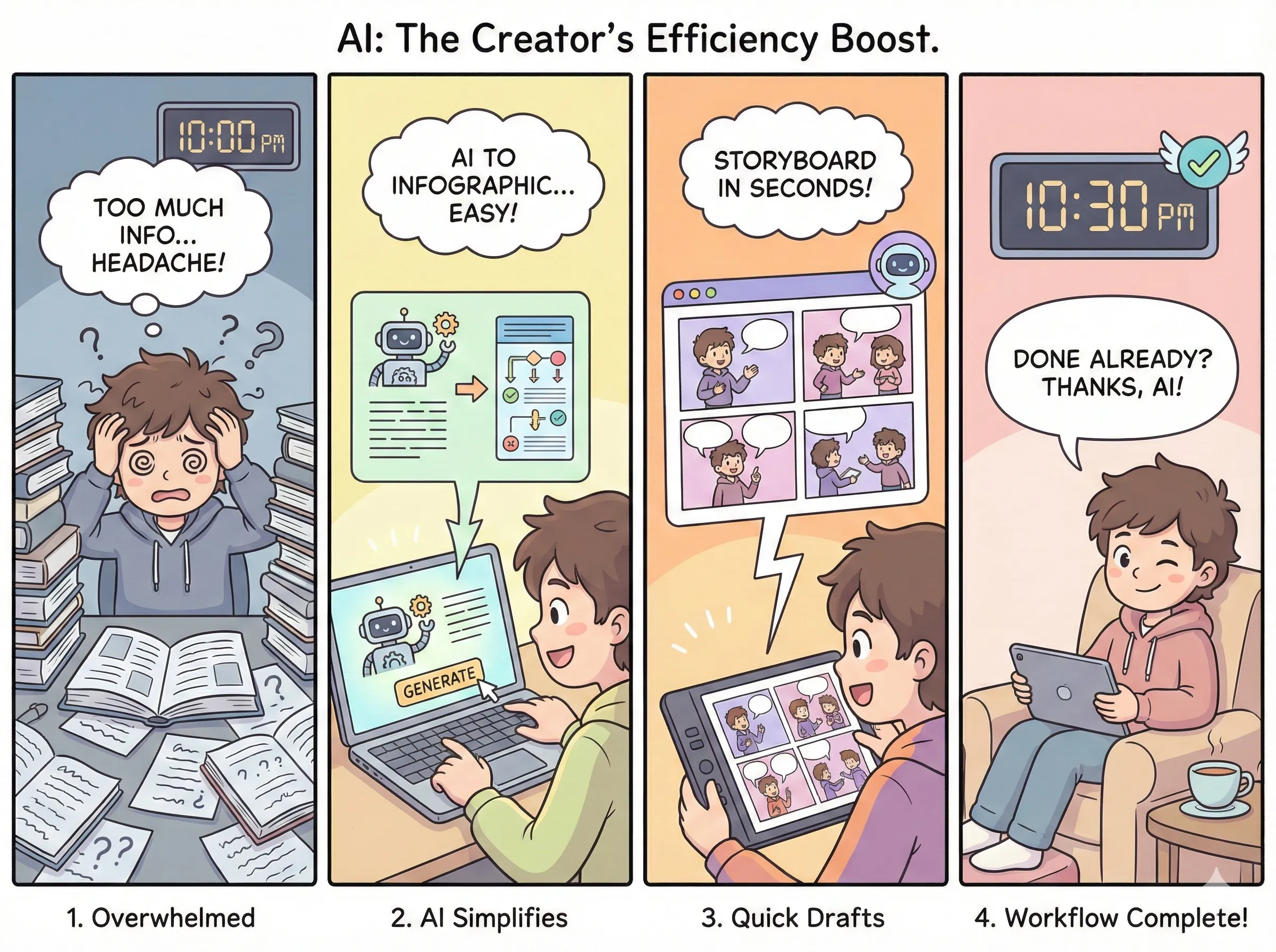 Multi-panel comic generated using Nano Banana Pro with consistent characters