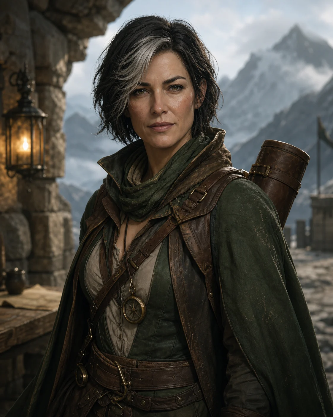 Fantasy cartographer RPG character portrait example